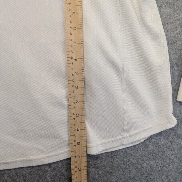Lululemon men's long sleeve shirt pullover thumbholes white zipper pocket Large - Picture 4 of 12